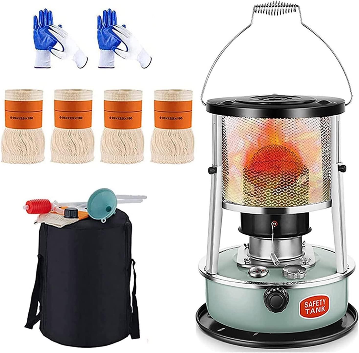 Portable Kerosene Heater Stove Non Electric Kerosene Stove Burner, Fuel-efficient Camping Oil Heaters, 4.5L 10000 BTU, Height Adjustable 34-46cm, for Indoor Outdoor, Patio, Deck, Home