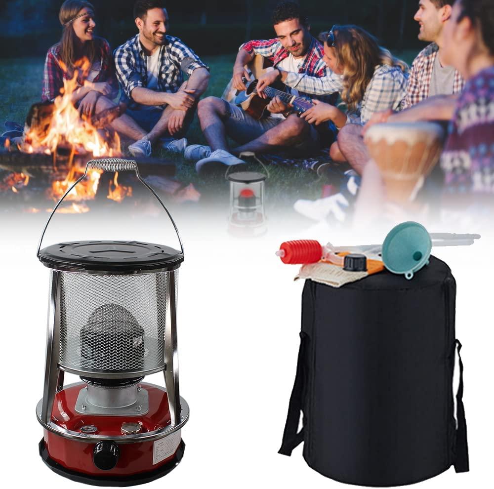 Portable Kerosene Stove Heater with Stove Bag,Lightweight Stainless Steel Oil Heater Glass Burner,Compact Convection Kerosene Space Heater for Indoor Outdoor Camping Supplies