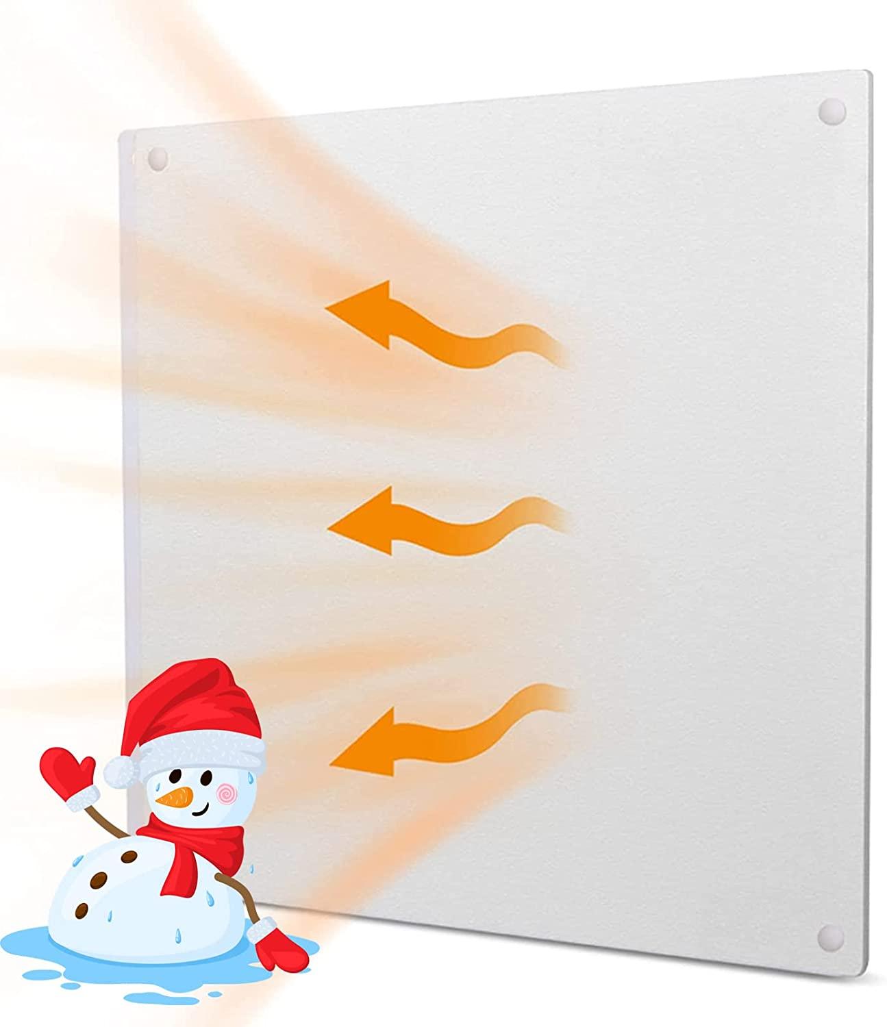 TRUSTECH Wall Mount Heater, Heater with No Fan, 400W Convection Heater, Indoor Electric Space Heater with Overheating Safety Protection, Easy Installation Heater on Wall