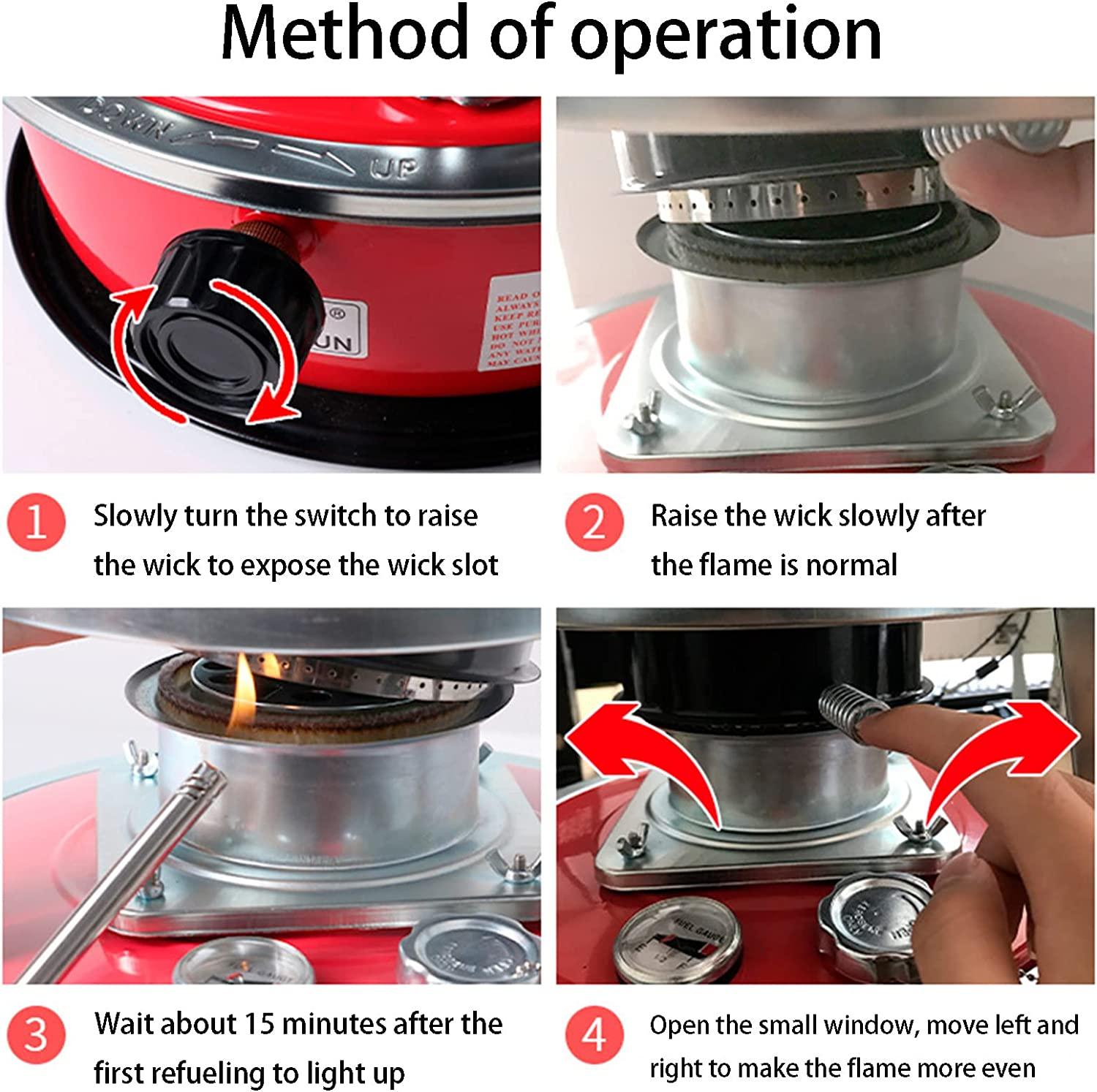 VYROL Kerosene Heater, Campfire Tent Stove, Outdoor Cooker, with Automatic Extinguishing and Falling Protection, for Indoor Apartment Bathroom Camping Tent Heater - Image 6