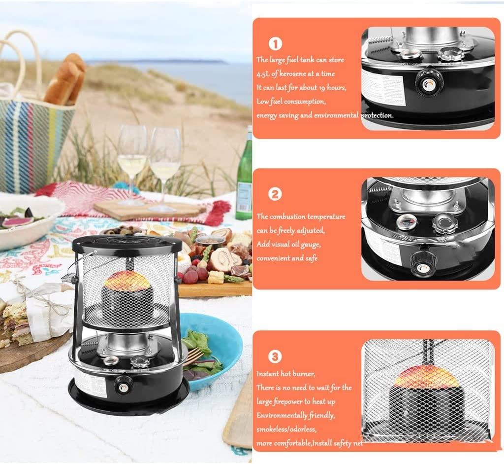 KaiLangDe Kerosene Space Heaters Stove, 9000 BTU/H Portable Multifunctional Stove with Storage Bag, Kerosene Heater for Camping Tents Cooking, Non Electric Heaters for Ice Fishing - Image 7