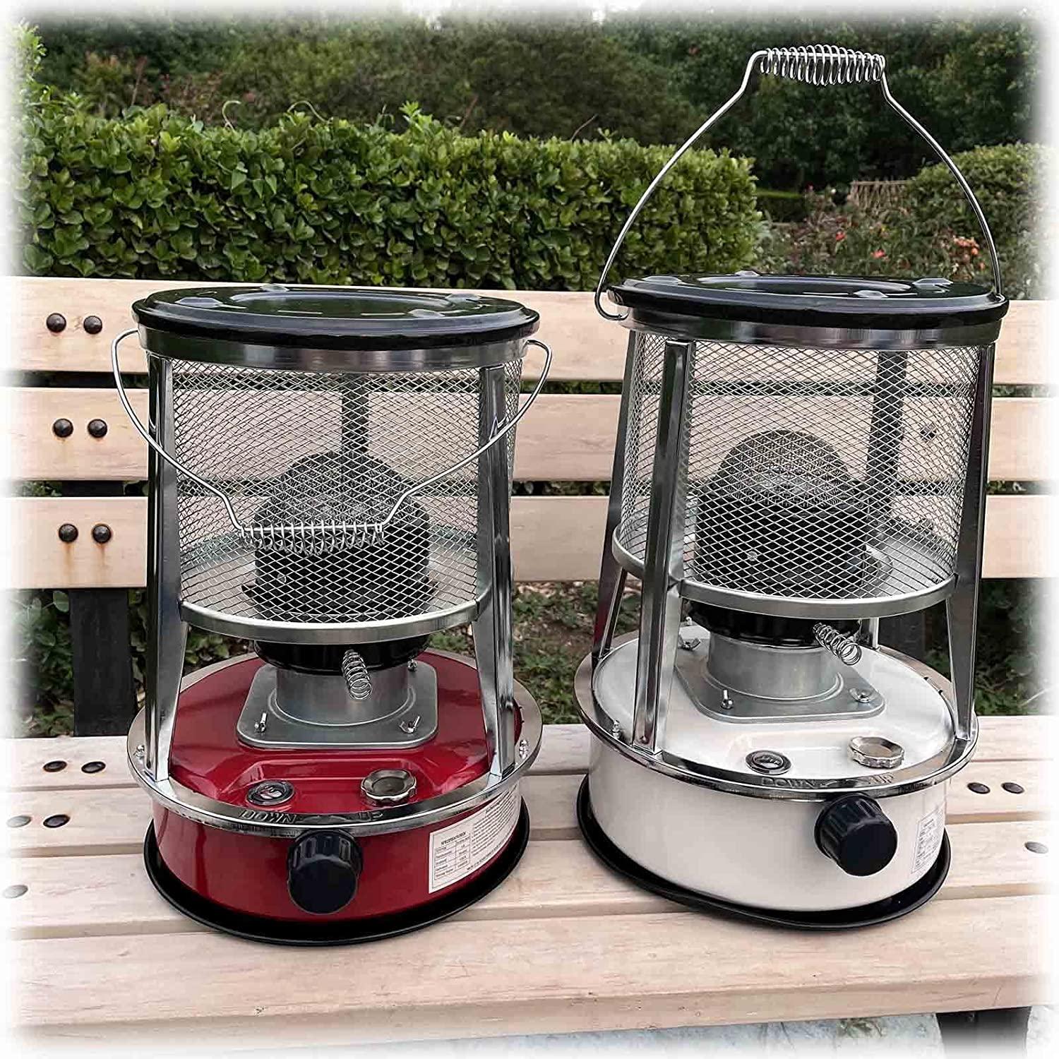 Portable Kerosene Wick Stove Heater for Indoor Outdoor 9000 BTU Camping Stove 4.6L 6L Emergency Burner Furnace for Backpacking Ice Fishing Tent Garage (Color : Red (4.6L 6 Wicks))