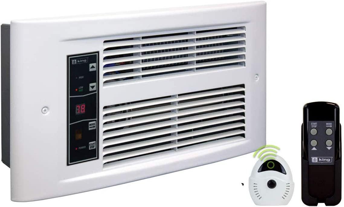 KING PX1215-ECO-WD-R PX ECO2S 2-Stage Electric Wall Heater, 1500W / 120V, White Dove