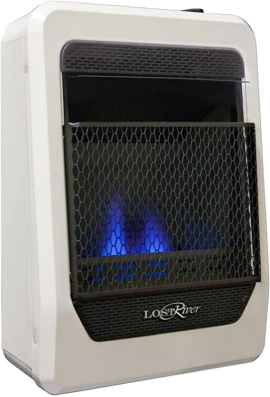 Lost River Liquid Propane Gas Ventless Blue Flame Gas Space Heater - 10,000 BTU, Temperature Control - Model# LRT10B-LP-R (Renewed)