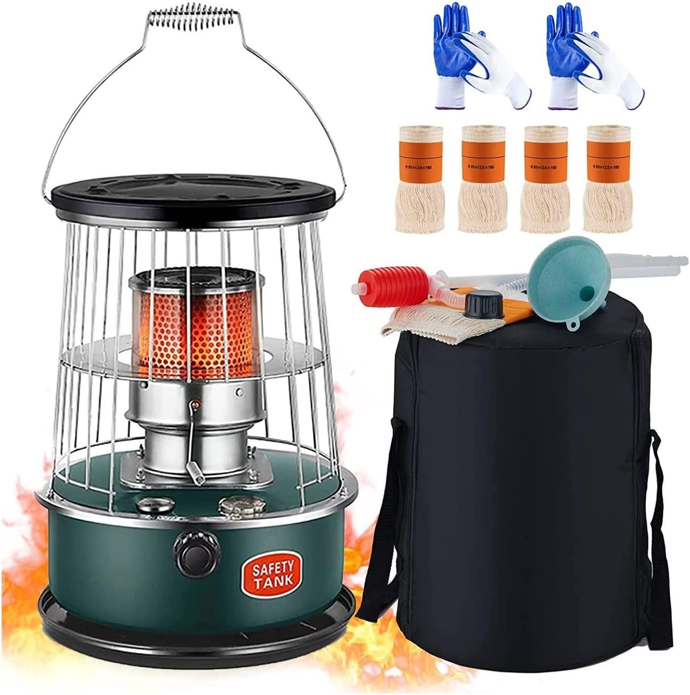 BOYIDAI 6L Portable Kerosene Stove Heater, Mini Indoor Space Heater Multifunctional Efficient Camping Stove for Indoor Outdoor Camping (Color : Dark Green(B))