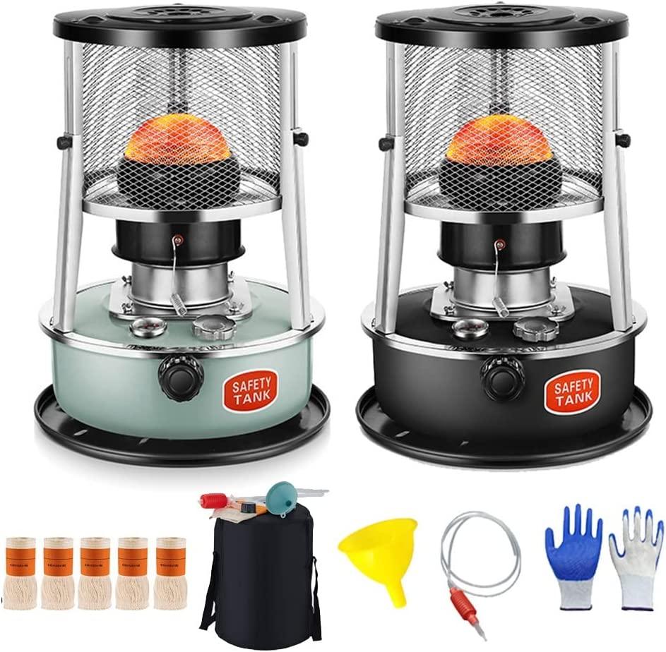 Camping Kerosene Stove, Efficient Kerosene Heater Petroleum Heater, Electricity Indoor Burner, Portable Non Electric Heaters for Emergency Patio Tent Heater Cooking with 6 Wicks