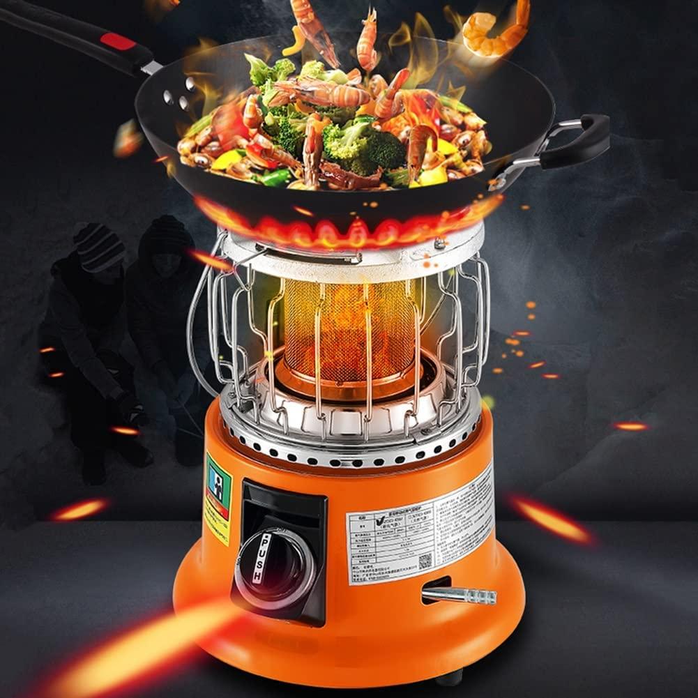 Outdoor Tent Propane Heater,Portable Gas Heater for Car Camping Stove,3.6kw Outdoor Multifunctional Gas Heater with Handle,for Ice Fishing Hiking Hunting Patio Camping Caravan,(Orange) - Image 3