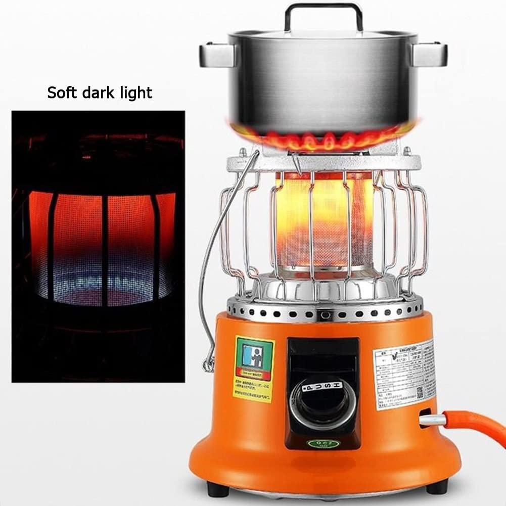 Outdoor Tent Propane Heater,Portable Gas Heater for Car Camping Stove,3.6kw Outdoor Multifunctional Gas Heater with Handle,for Ice Fishing Hiking Hunting Patio Camping Caravan,(Orange) - Image 4