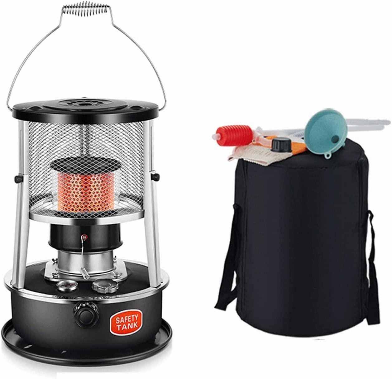 TXNNYLF Kerosene Heater Tempered Heating Area 15 Square Meters Glass Heater with Storage Bag for Home Camping Barbecue（4.5l Capacity ）