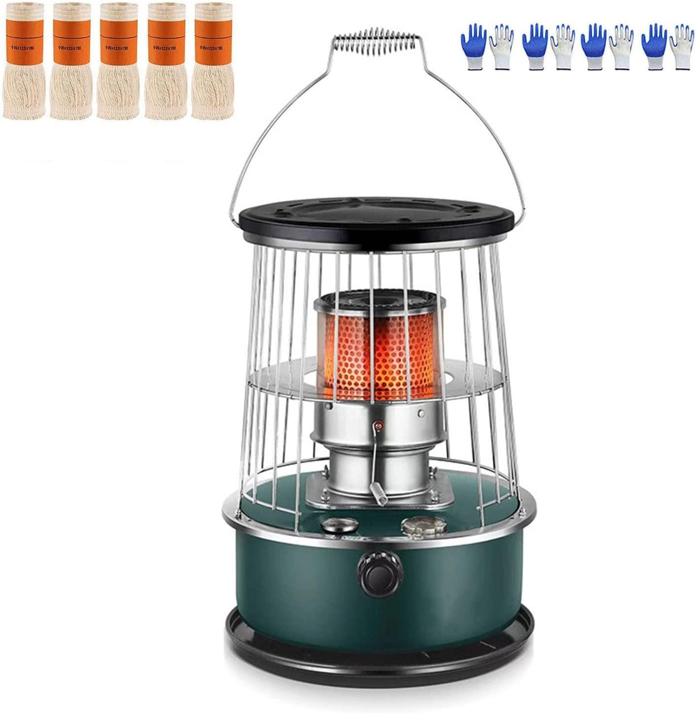 Kerosene Heaters for Indoor Use, Kerosene Stove Heater, Non Electric Heaters with 4 Wicks for Indoor and Outdoor, Camping and Fishing-6L A