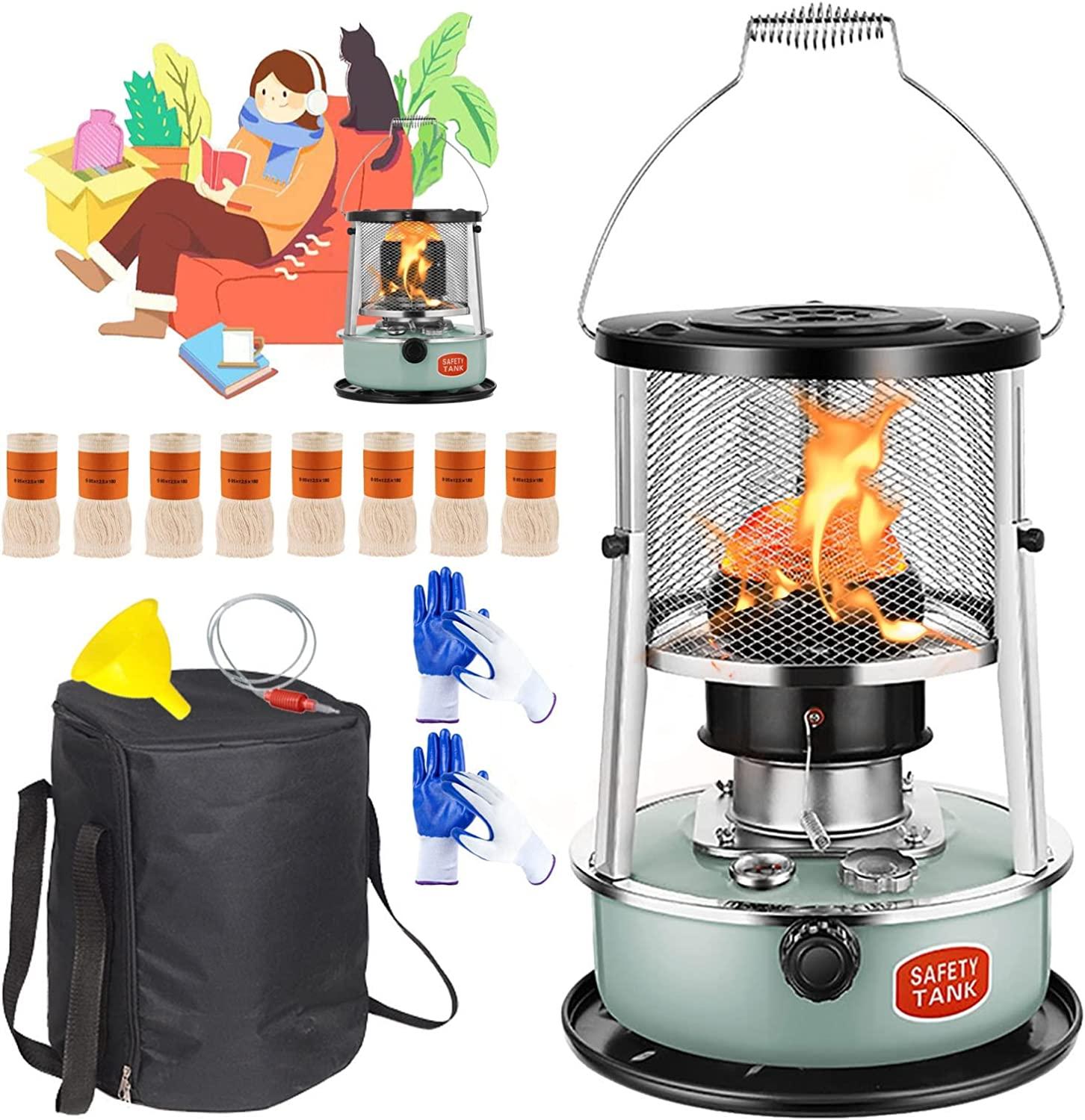 Top Cover Removable Kerosene Heaters for Indoor Use, Multifunctional Non Electric Heaters for Indoor, Indoor Emergency Heaters for Power Outage, Suitable for Indoor and Outdoor, Courtyard, Patio