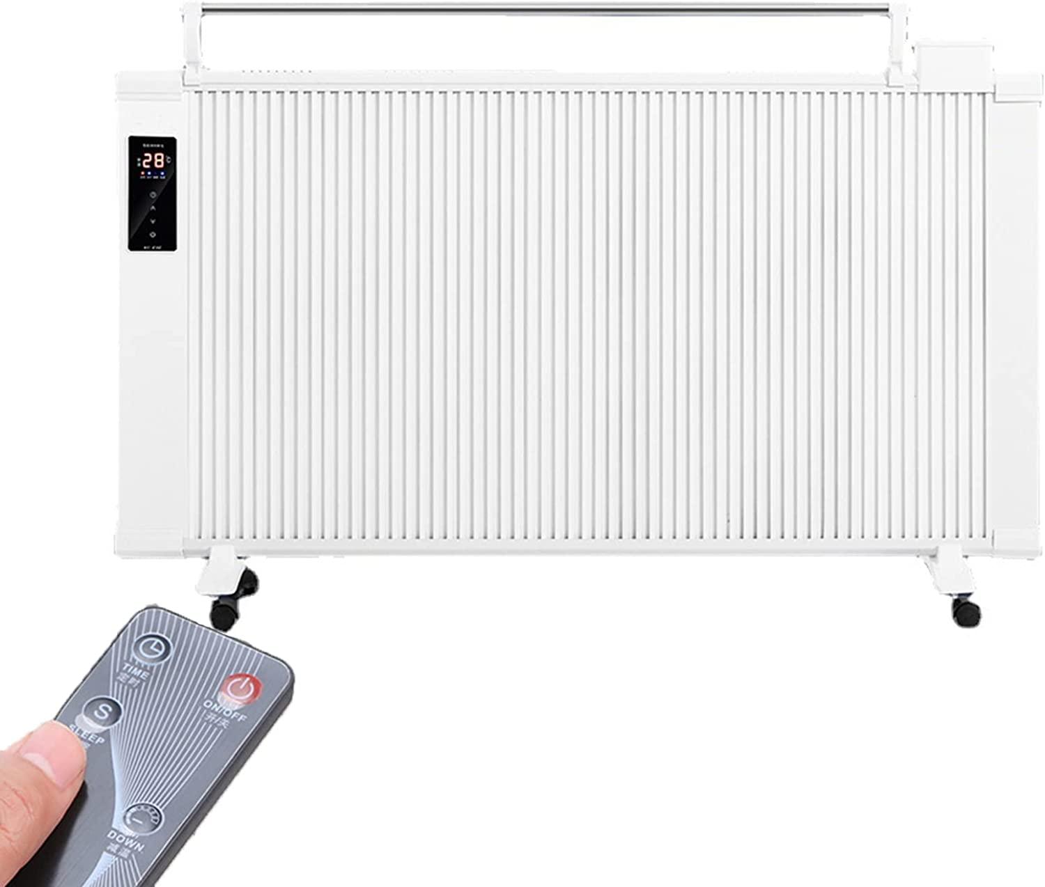 Electric Heater, 800W Carbon Fibre Infrared Convection Heater with Smart Thermostat, Waterproof Silent Home Heater Radiator with Overheat Protection, -Standing or Wall-Mounted