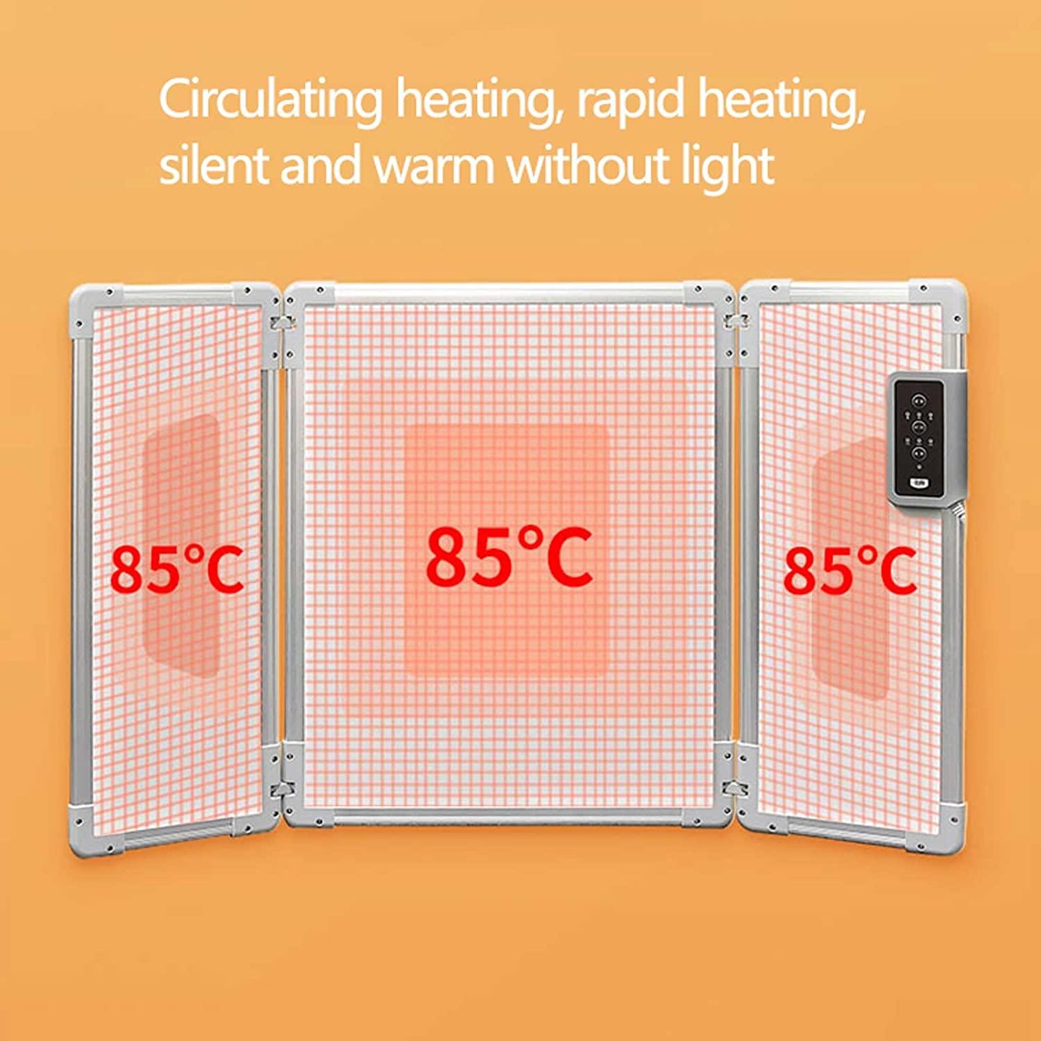 CJGKDJS Electric Foot Space Heater,Carbon Crystal Heating Pads Under Desk,Folding Flat Warmer,10S Fast Heating,for Home,Office. (E) - Image 5
