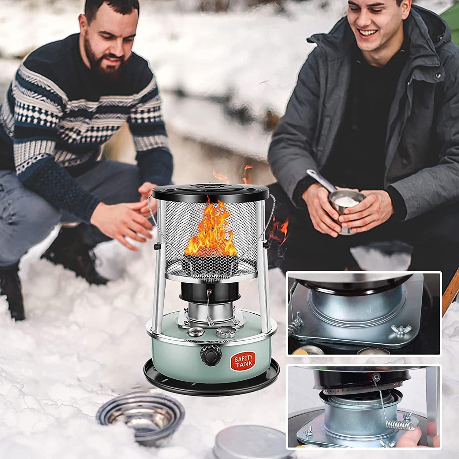 Indoor Kerosene Heater, Non-Electric Heating, High Efficiency Heating Kerosene Heater, with Fall Protection, Oil Heaters for Indoor Use Adjustable Flame with Storage Bag and 2*Cotton Cores - Image 5
