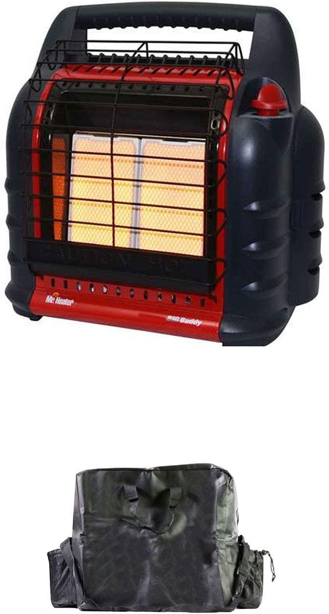 Mr. Heater 4,000 to 18,000 BTU Big Buddy Portable LP Gas Heater Bundle with Carry Bag