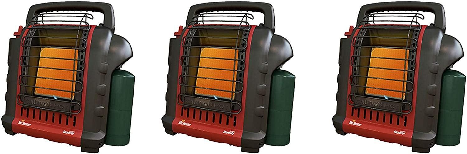 Mr. Heater Portable Buddy Outdoor Camping, Hunting Propane Gas Heater (3 Pack)