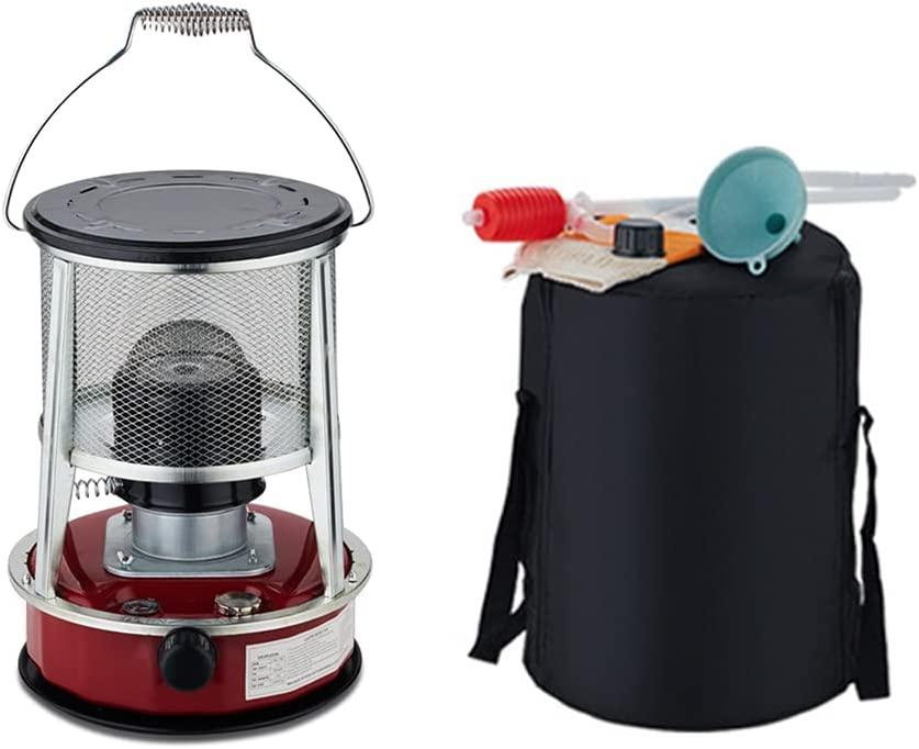 Portable Kerosene Stove Heater for Indoor/Outdoor, Compact Convection Kerosene Space Heater 9000 BTU for Patio Camping, Red