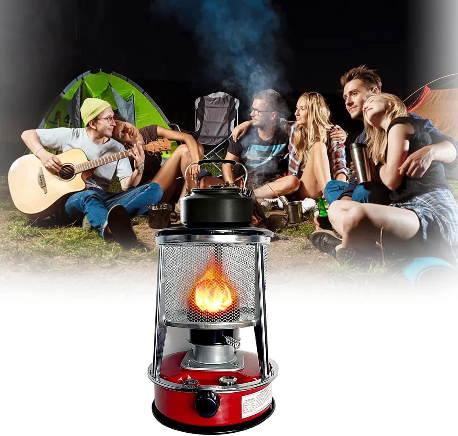 Outdoor Camping Kerosene Heater Large Kerosene Stove Burner with 7 Wicks, 4.6L Non Electric Efficient Stove for Home Warming Cooking Barbecue Tent Emergency Heating