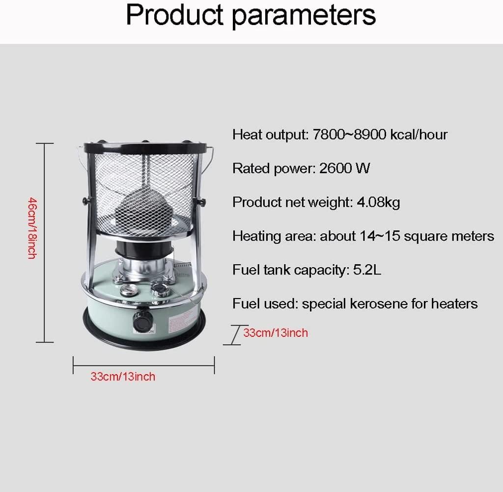 TXNNYLF 2600w Kerosene Space Heaters Stove Large Portable Kerosene Heater Heating No Electricity Indoor Camping Heater Stove for Ice Fishing Hiking Hunting Survival Emergency Patio - Image 7