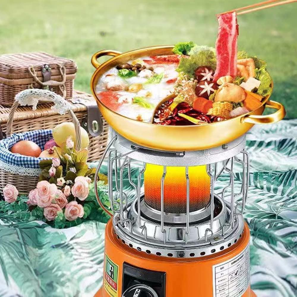 JOJAN 2 in 1 Portable Tent Heater, Butane/Propane Heater with Hose, Outdoor Camping Gas Stove, Compact Camp Space Heater, with Convenient Handle (Color : Black liquefied Gas, Size : Gas Stove) - Image 6