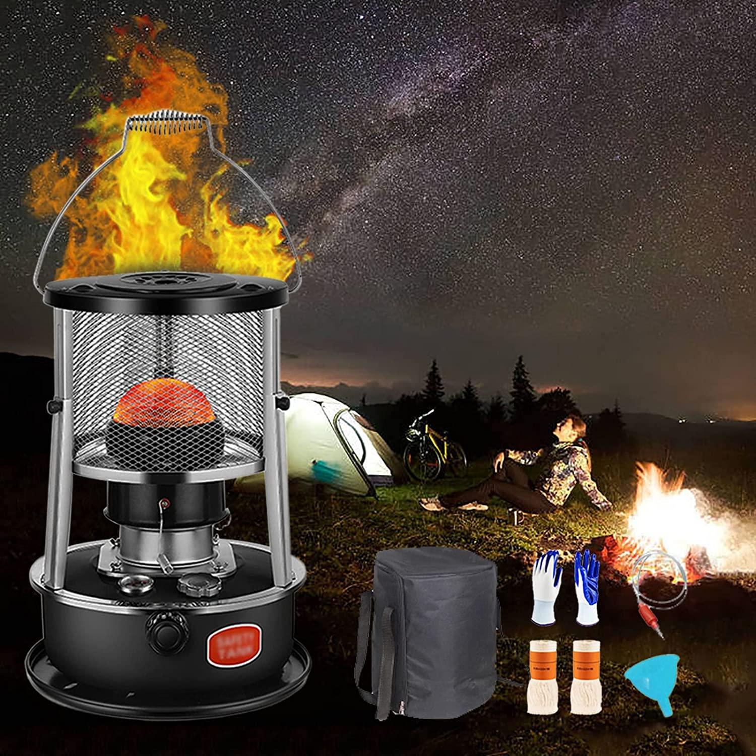 Automatic Flameout Kerosene Heater, Portable Kerosene Stove Emergency Heating, 4.5L Capacity, Outdoor, Camping, BBQ, Ice Fishing, Heated Kettle