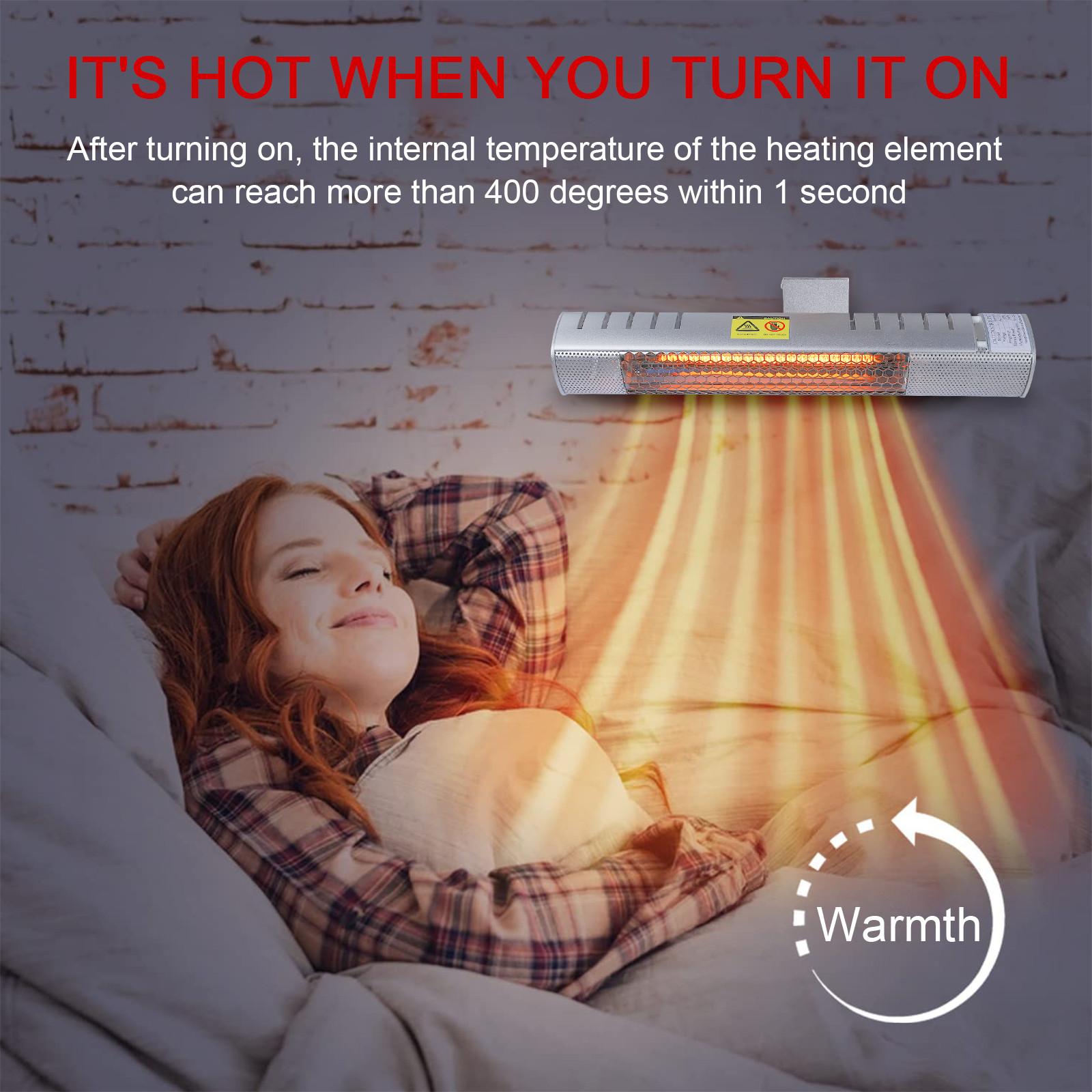 xukasiboPN7 2022 Wall-mounted Electric Heater Suitable For Indoor And Outdoor 800w,110v,50HZ Gifts R4241 - Image 5