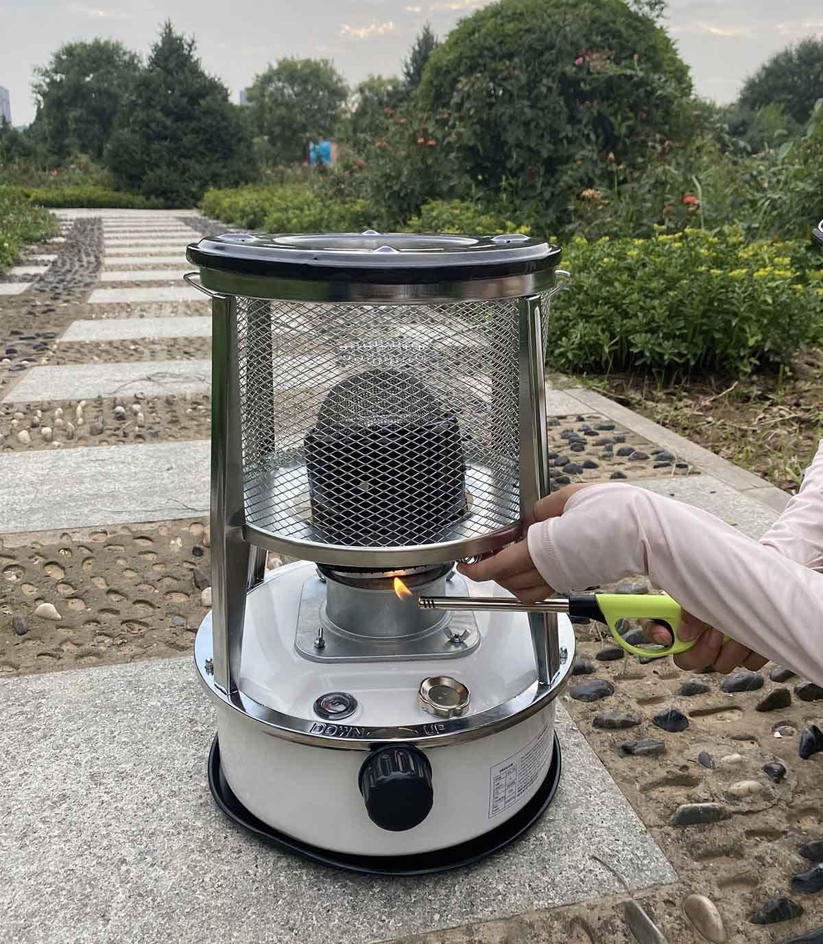 Kerosene Heater Stove for Outdoor Camping Efficient Kerosene Heater 4.6L/6L Mobile Emergency Stove with Adjustable Wick for Ice Fishing Picnic Warm Up Food, Red, White (Color : White (6L 6 Wicks)) - Image 3