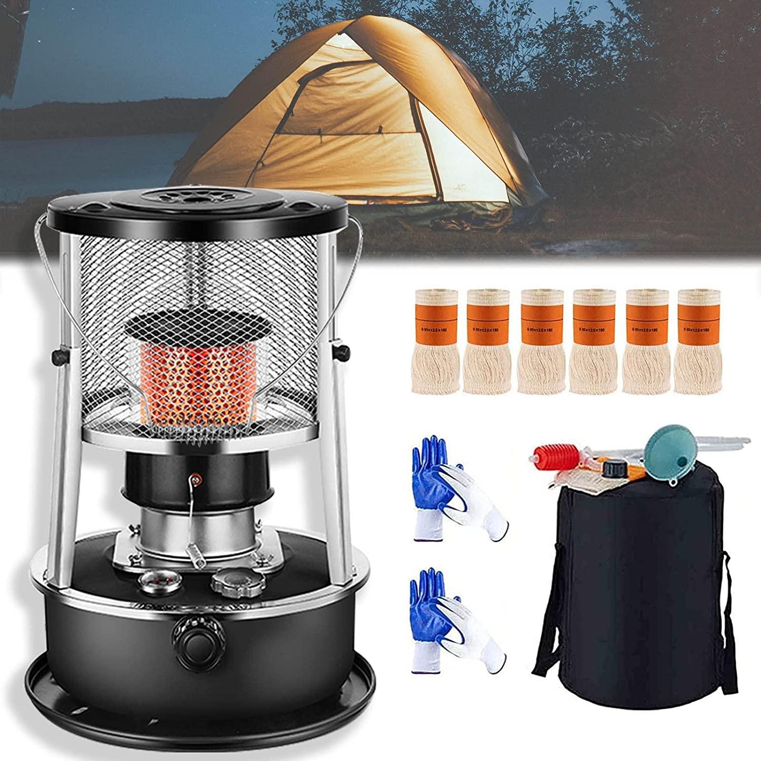 Kerosene Heaters For Indoor Use 9000 Btu/h Kerosene Heater Indoor Non Electric Emergency Heater 13″~18.1″ Height Adjustable, 4.5l Kerosene Oil Heater For Home Indoor Outdoor Camping Deck