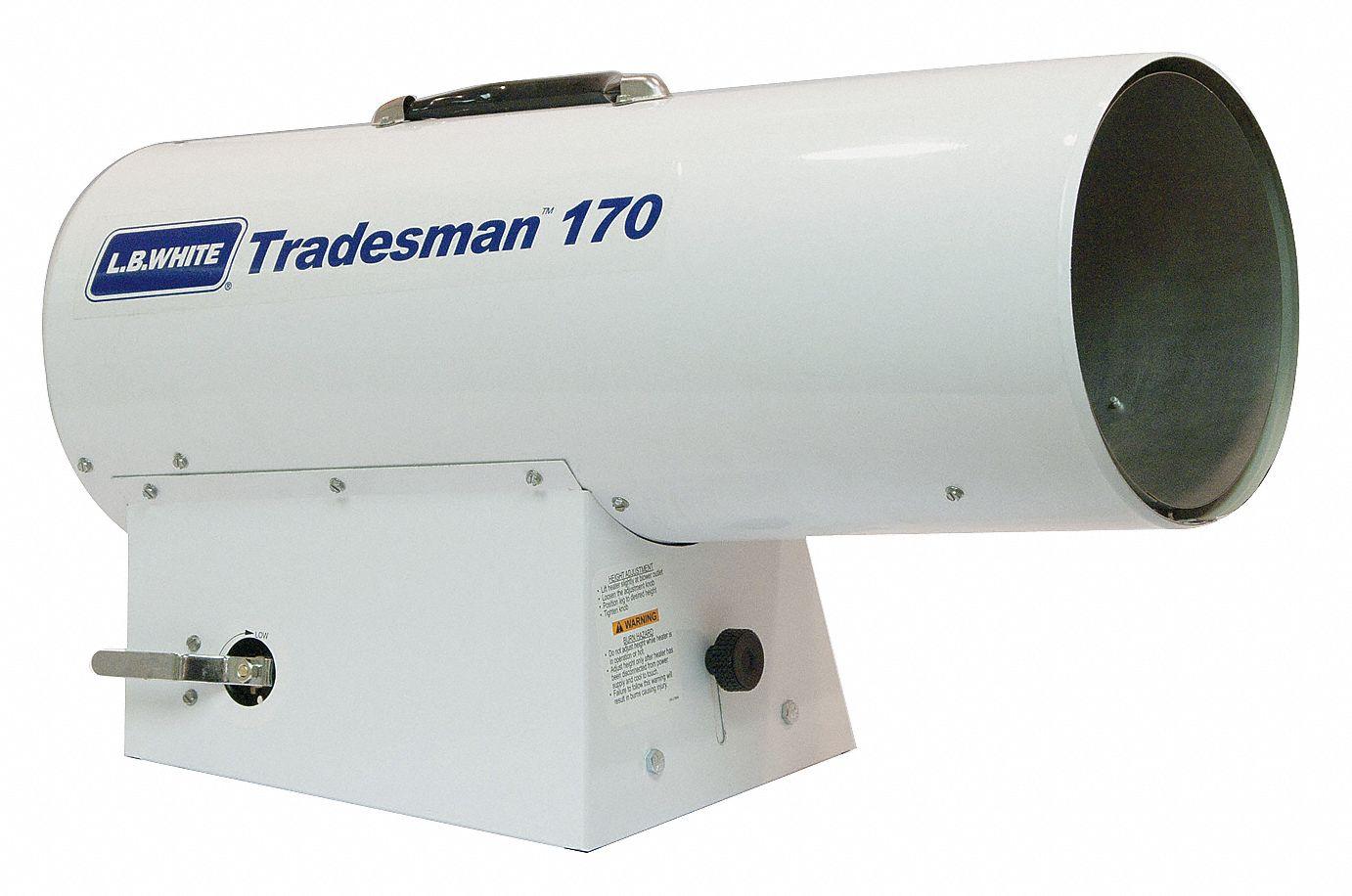 L.B. White Portable Gas Torpedo HeatrNG,550 cfm  CP170ESNN21163T