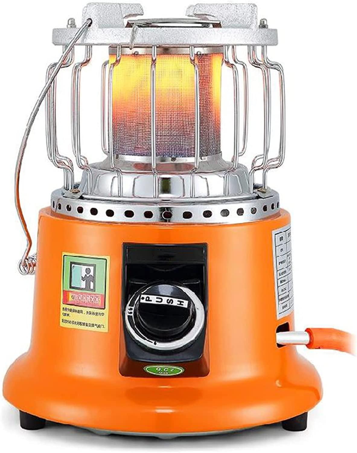 Portable Propane Heater Stove,3.6kw Outdoor Camping Gas Stove Camp Tent Heater,Multifunctional Gas Camp Tent Heater with Handle,for Ice Fishing Hiking Hunting Patio Camping Caravan(Orange)