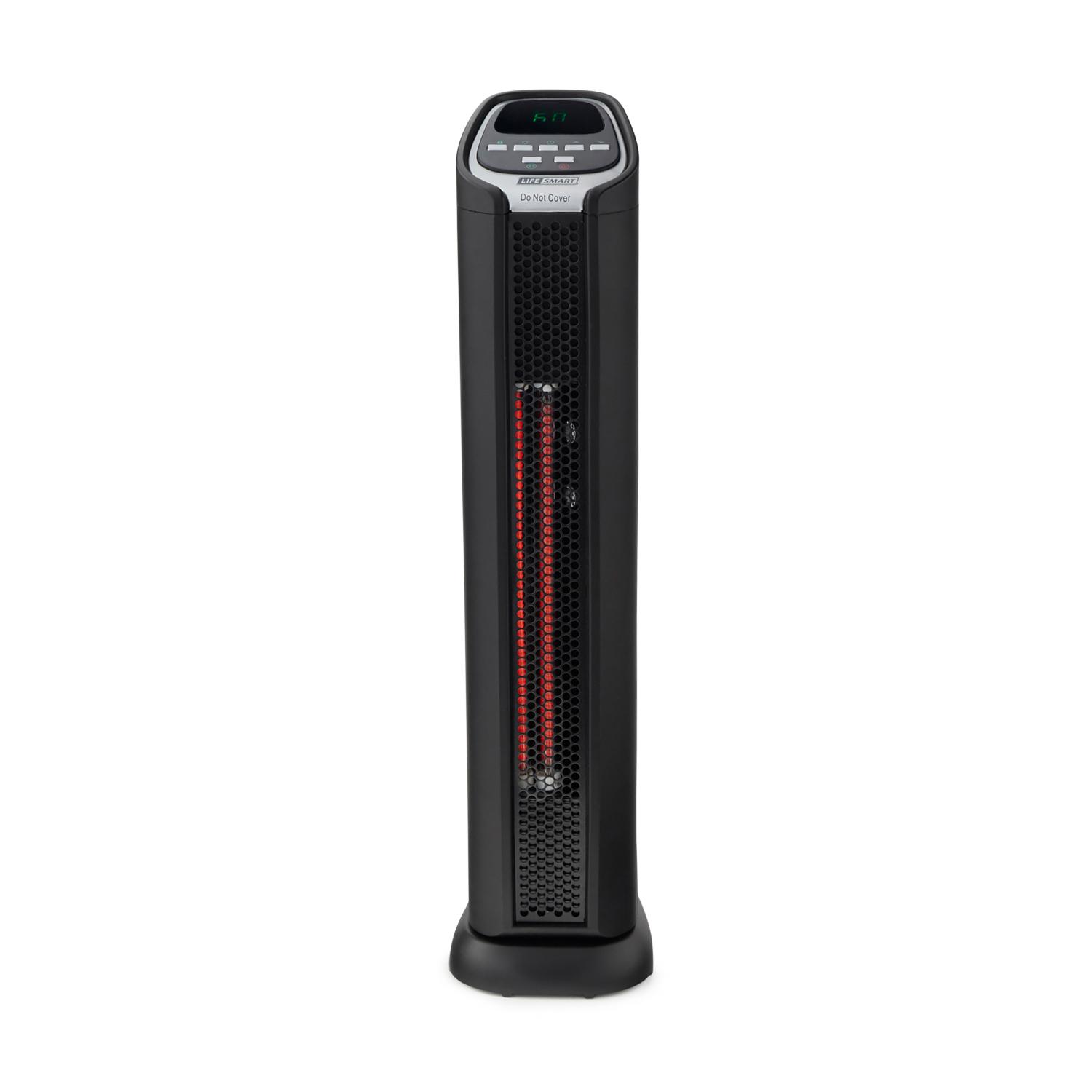 Lifesmart 2 Element Quartz Infrared Portable Tower Heater and Fan (4 Pack) - Image 3