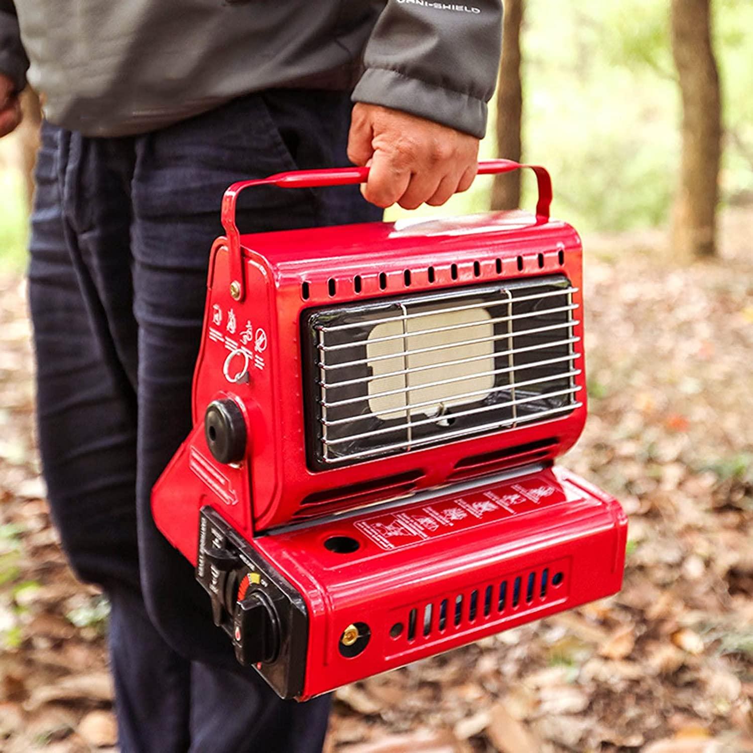 Portable Butane Stove Camping Gas Heaters For Outside, Compact Mobile Lightweight Portable Heater For Camping Fishing Butane Canisters (Color : RED) - Image 3
