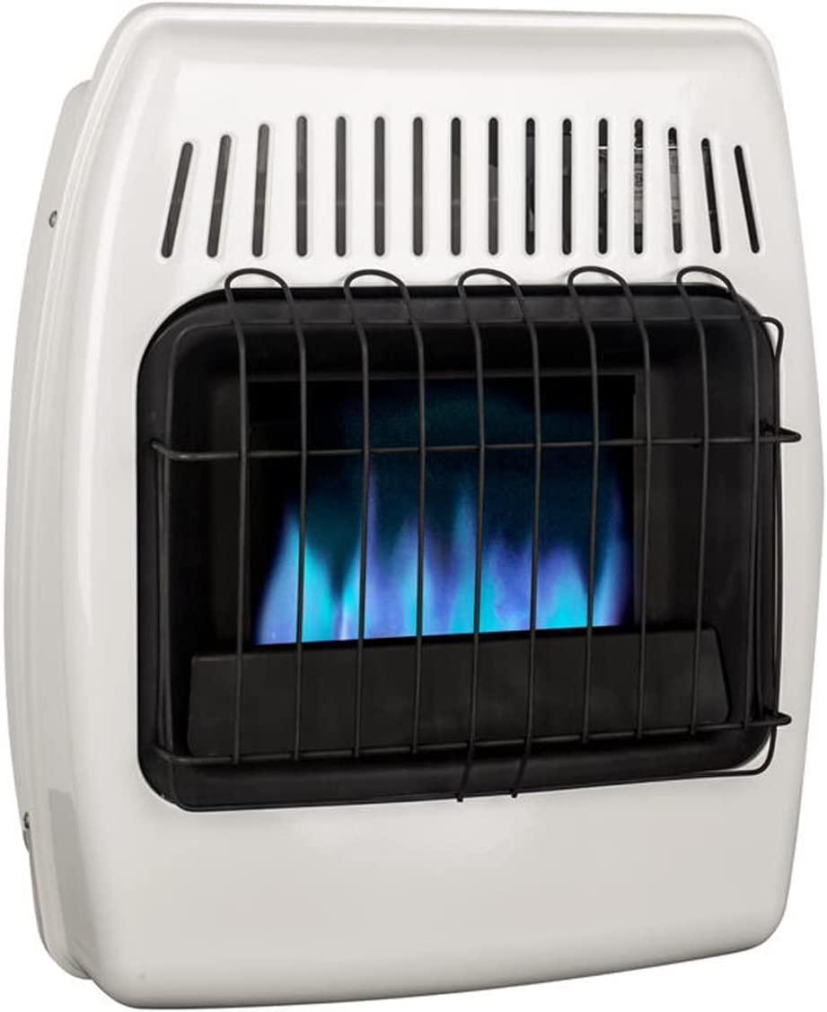 UTY 20,000 BTU Natural Gas Wall Heater, Vent- Propane Heater for Indoor Use - Dual Fuel, White