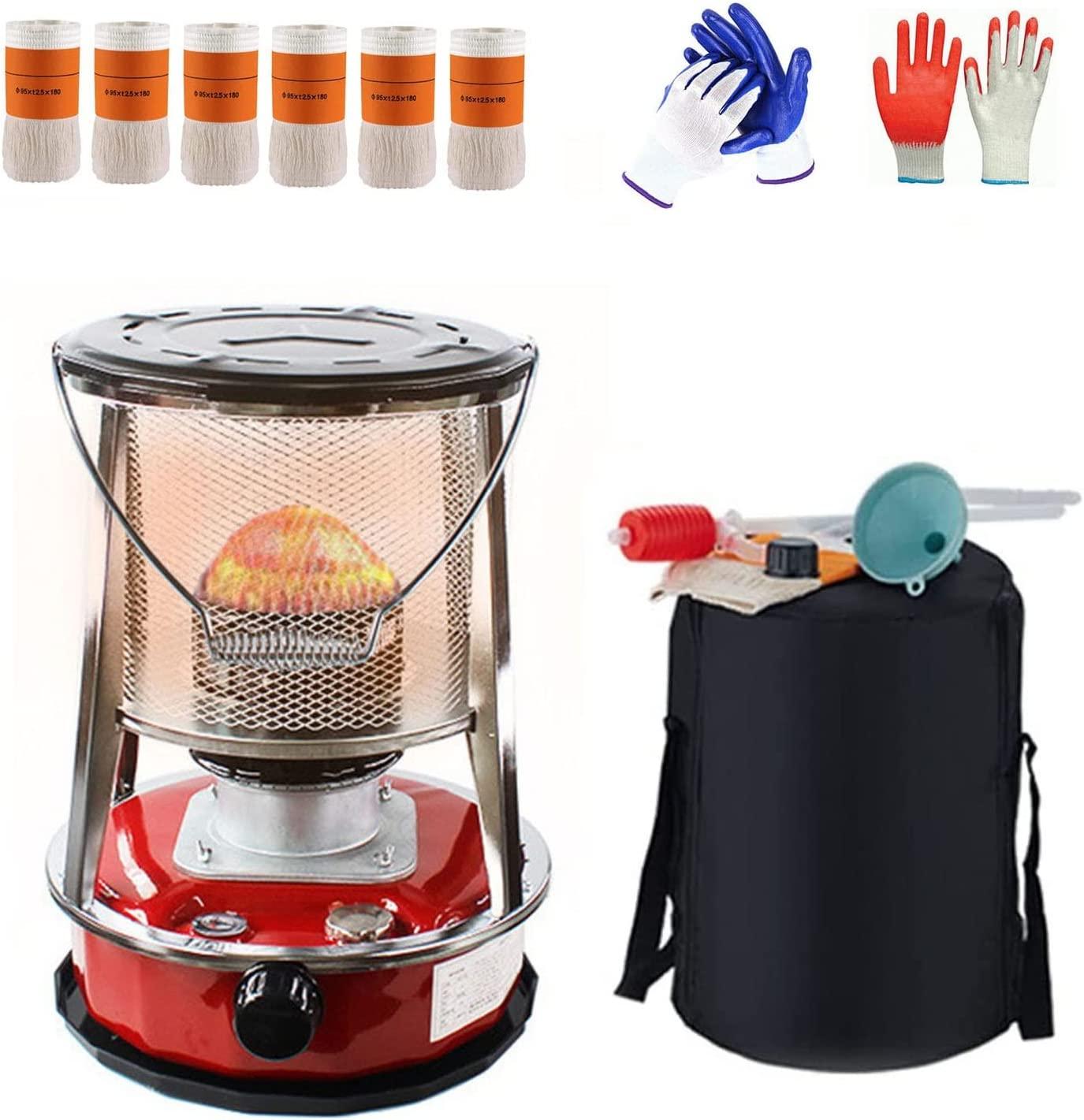 Mobile Kerosene Stove Camping Tent Emergency Heater with 6 Wicks 360°Surround Heating Burner for Outdoor Hiking Picnic Ice Fishing Christmas Party (Color : Red (4.6L 6 Wicks)) - Image 7