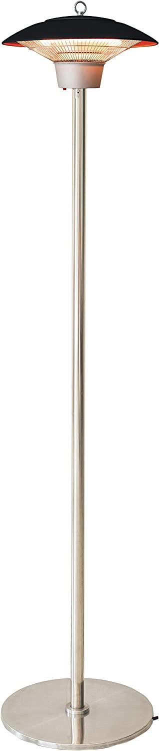 Hanover HAN1022HA-BLK-6.8 ft Modern Efficient Steel Electric Heater-2 Heat Settings, Up to 1500W, Black