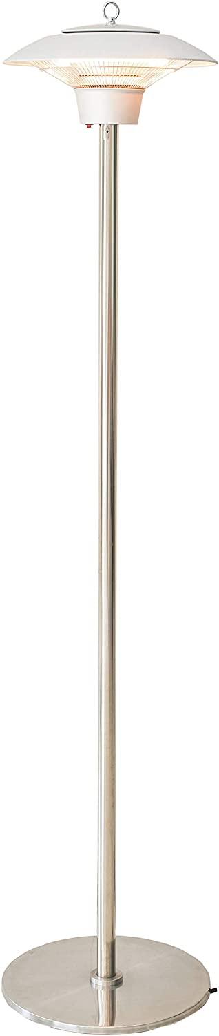 Hanover HAN1023HA-SLV-6.8 ft Modern Efficient Steel Electric Heater-2 Heat Settings, Up to 1500W, Silver