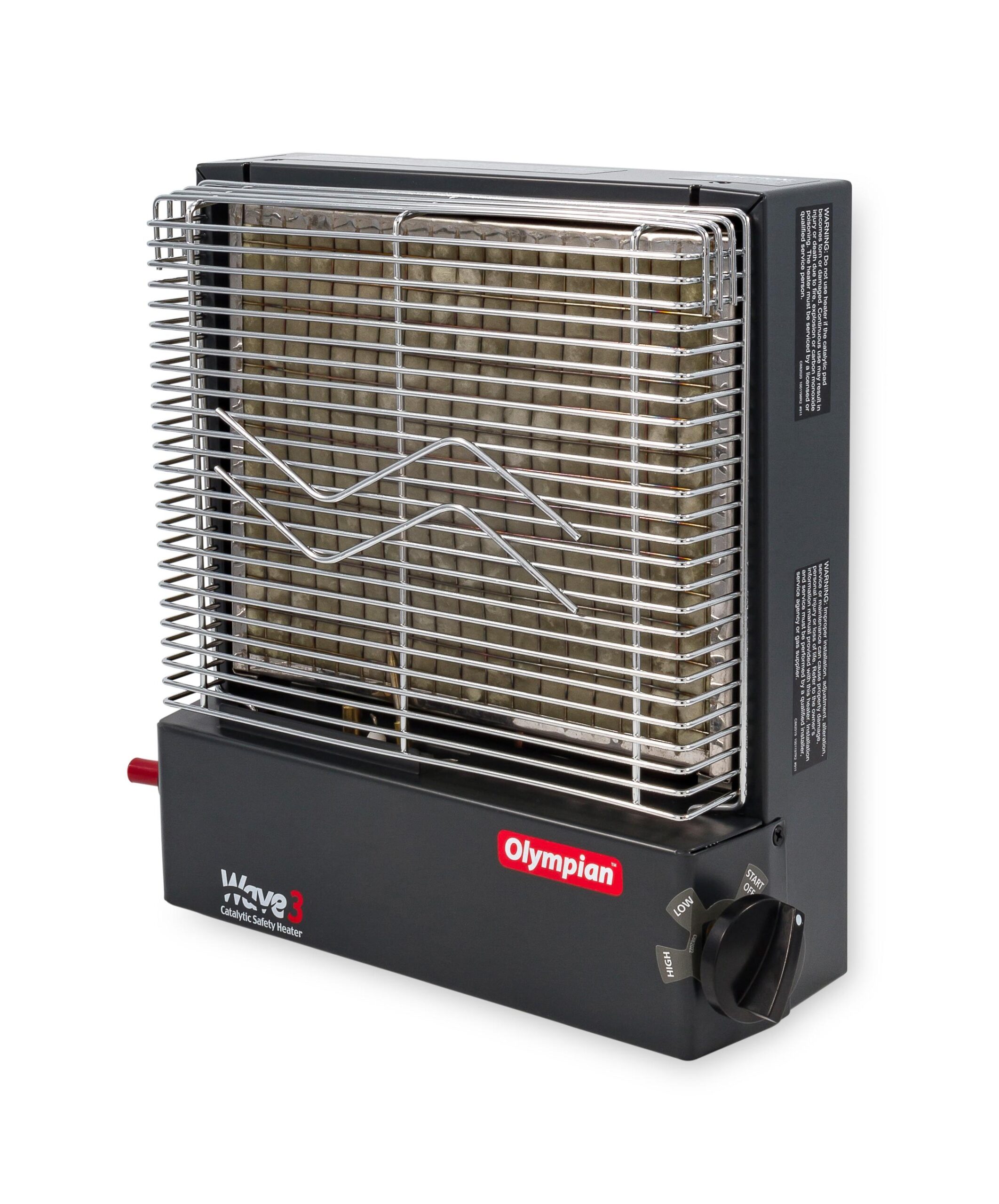Camco Olympian RV Wave-3 LP Gas Catalytic Safety Heater, Adjustable 1600 to 3000 BTU, Warms 130 Square Feet of Space, Portable and Wall Mountable - Image 8