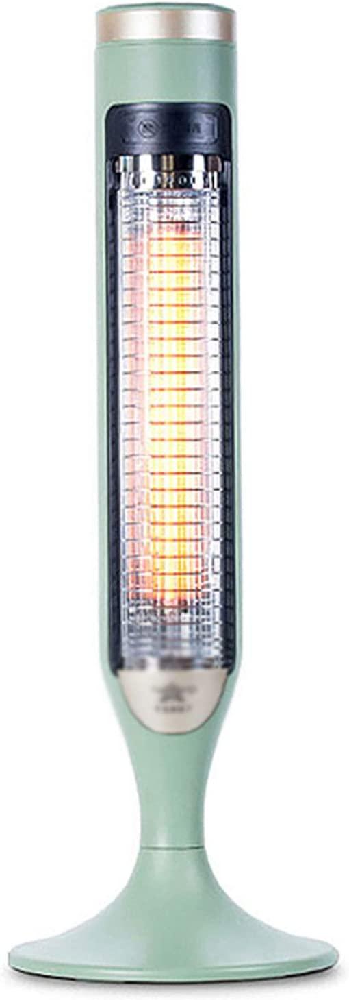 CJGKDJS Portable Electric Heater,Upright Flatbed Heater,Graphite Tube Heater,Over-Heat Protection,for Home,Office,Bedroom. (Green)