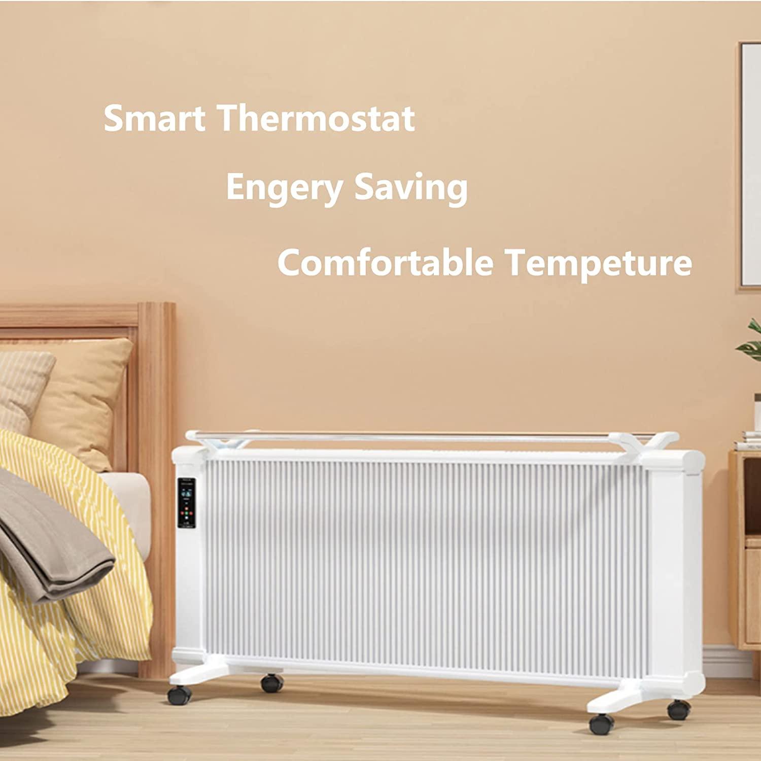 Electric Heater, Infrared Convection Heater with Thermostat, Silent Home Office Energy Efficient Fast Heating Radiator with Safety Overheat Protection, -Standing or Wall-Mounted,800W - Image 3