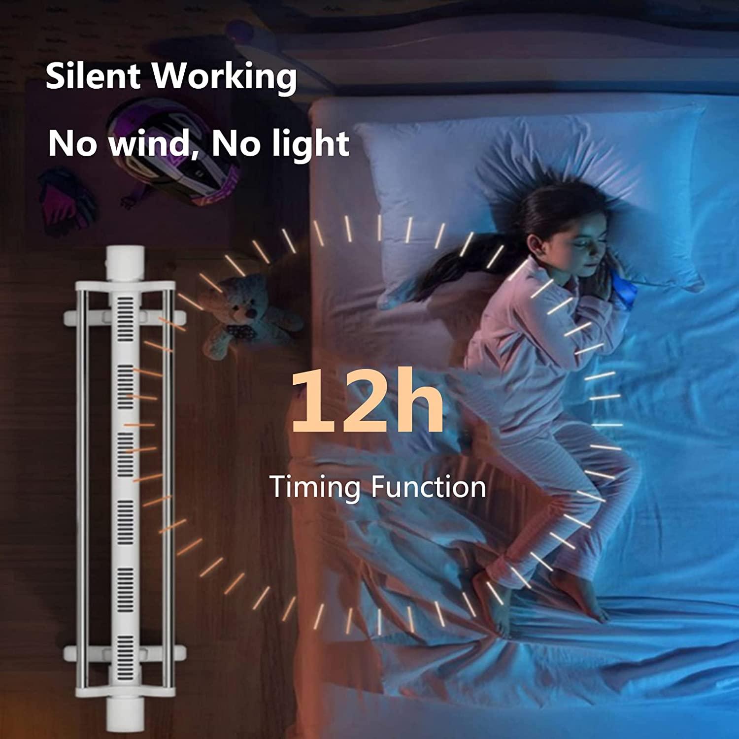 Electric Heater, Infrared Convection Heater with Thermostat, Silent Home Office Energy Efficient Fast Heating Radiator with Safety Overheat Protection, -Standing or Wall-Mounted,800W - Image 4