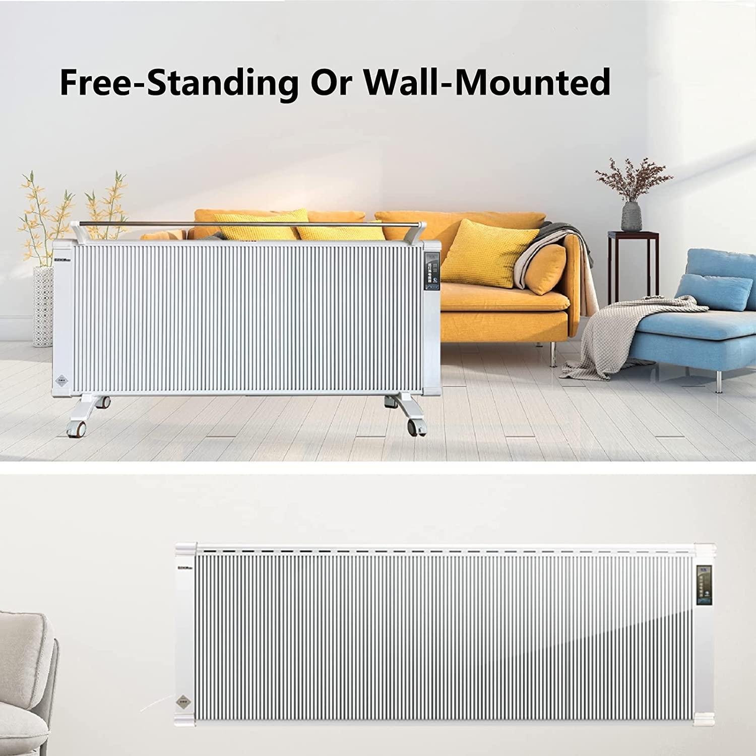 Electric Heater, Infrared Convection Heater with Thermostat, Silent Home Office Energy Efficient Fast Heating Radiator with Safety Overheat Protection, -Standing or Wall-Mounted,800W - Image 6