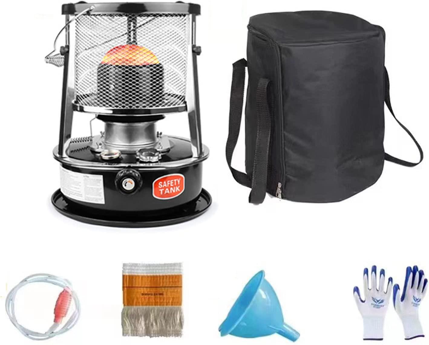 keep warm Black Outdoor Fishing Camping Stove Household Diesel Portable Fuel Kerosene Heating Stove Oil Tank Capacity: 4.6L (Color : B)