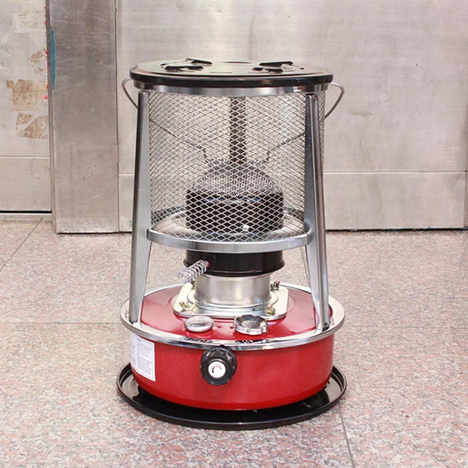 Radiant Heater Petroleum Stove, 4.6L Energy Saving Tent Heater Burner, Portable Emergency Stove for Indoor Outdoor Camping, Heat Output: Max 9000BTU/H (Color : Red)