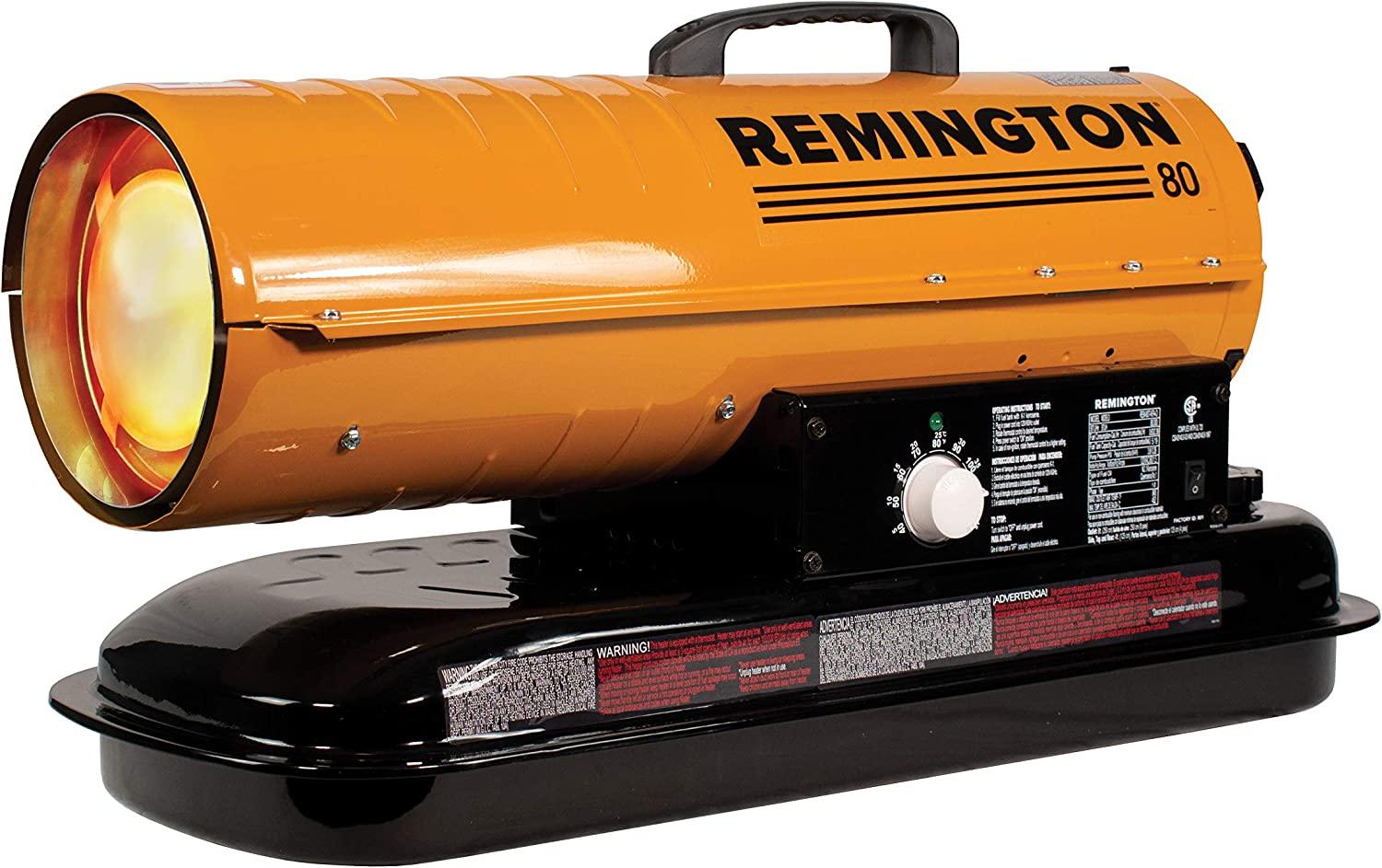 Remington 80,000 BTU Diesel Heater/Kerosene Heater | Makes Great Garage Heater