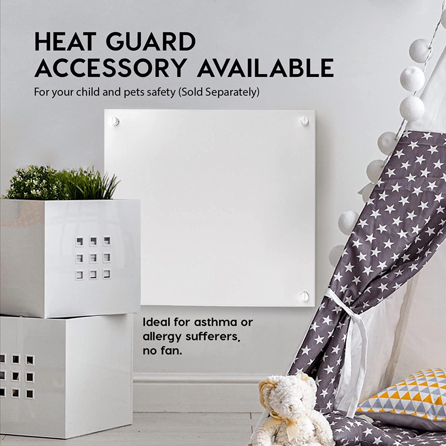 EconoHome Wall Mount Space Heater Panel 2023 Model - with Thermostat - 400 Watt Convection Heater - Ideal for 120 Sq Ft Room - 120V Electric Heater - Overheat Protection (White) - Image 6