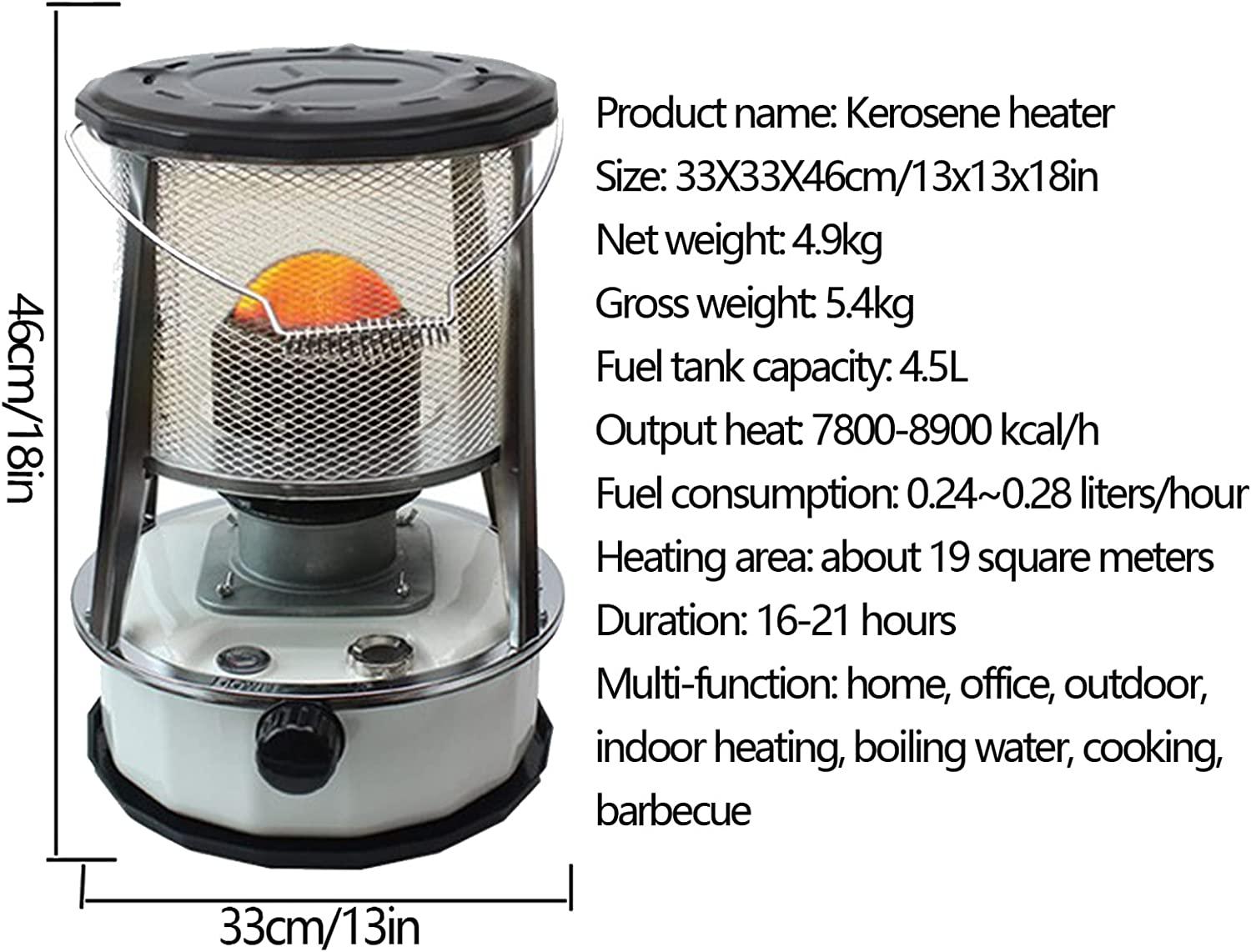 Portable Kerosene Stove Heater for Indoor, Outdoor Camping Heating Stove, Without Electricity Efficient Heater for Indoor, Outdoor, Camping,White - Image 5
