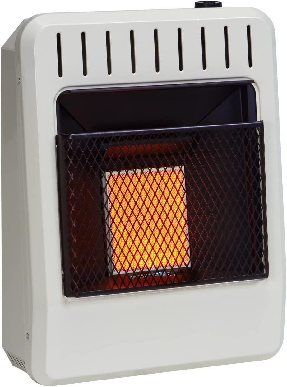 Avenger Dual Fuel Ventless Infrared Gas Space Heater - 10,000 BTU, Temperature Control - Model# FDT1IRA-R (Renewed)