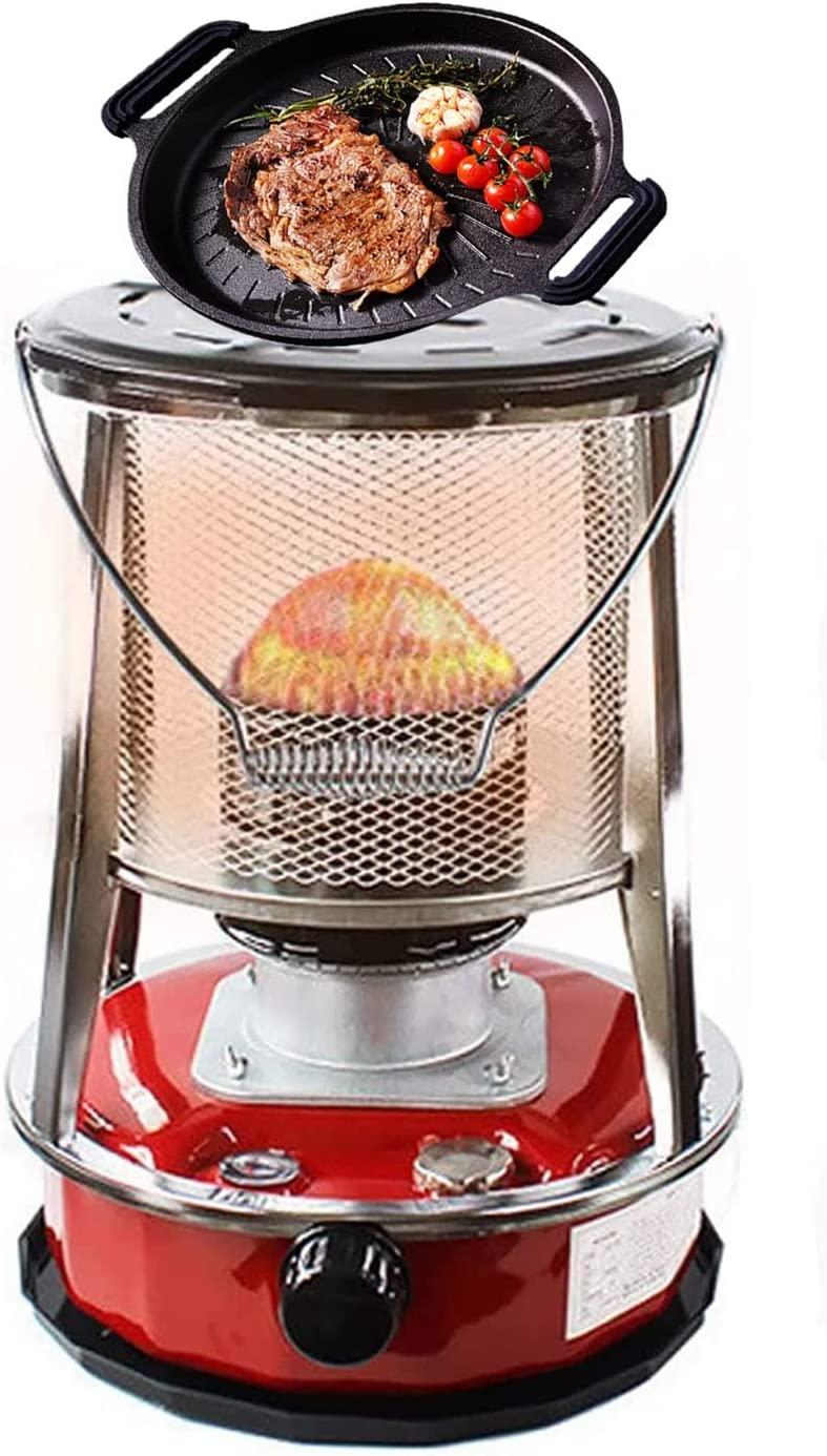 Kerosene Stove Space Heater Portable Kerosene Stove Burner Non Electric Indoor Lightweight Kerosene Convection Heater for Indoor Outdoor Patio Deck Home, 4.6L/6L (Size : 4.6L-6 Dochte-2 Handschuhe)