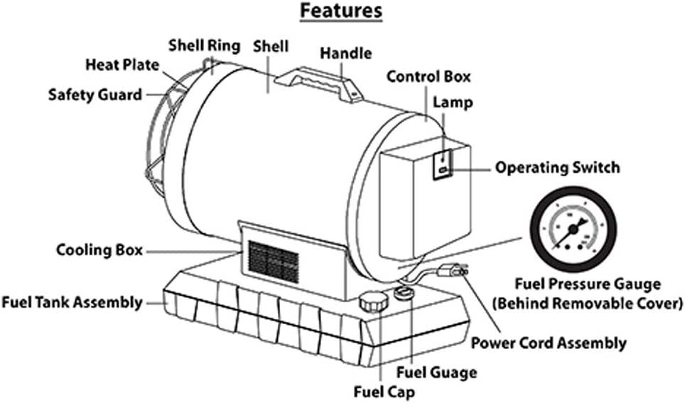 ProTemp PT-80-OFR Radiant Heating 80000 BTU for 2000 Square Feet , Black/Red - Image 9