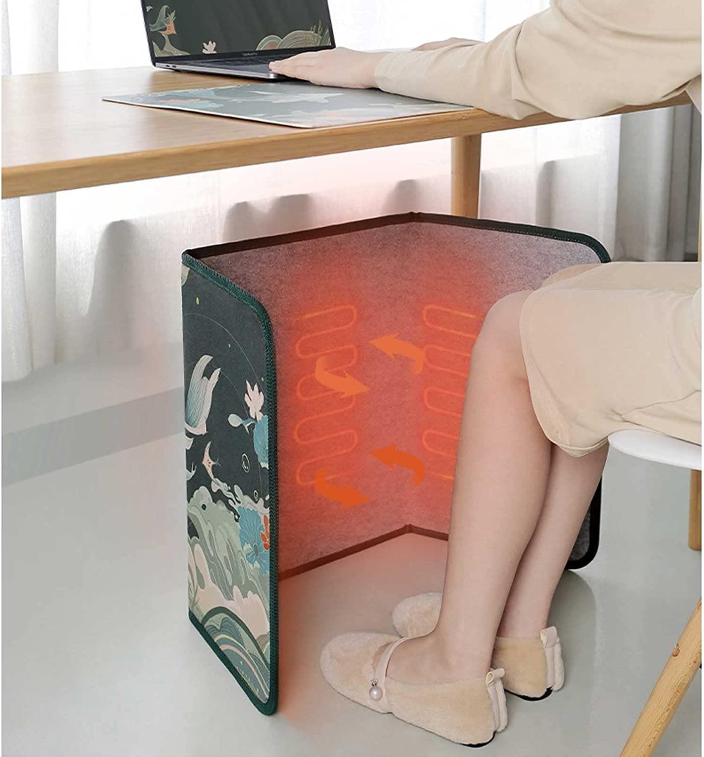 CJGKDJS Electric Foot Warmer,Folding Space Heaters,Floor-Standing Heater Under The Desk,Small Energy-Saving Leg Warmer,for Home Office Sofa. (E) - Image 4